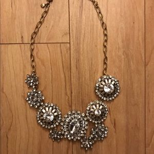 JCrew Crystal Gold Statement Necklace
